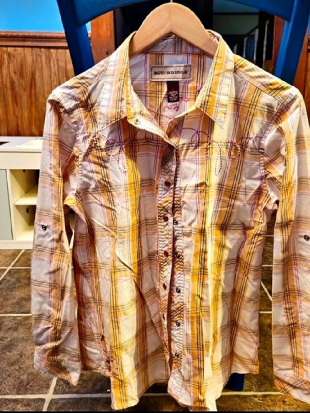 Women Plaid Button Down Shirt